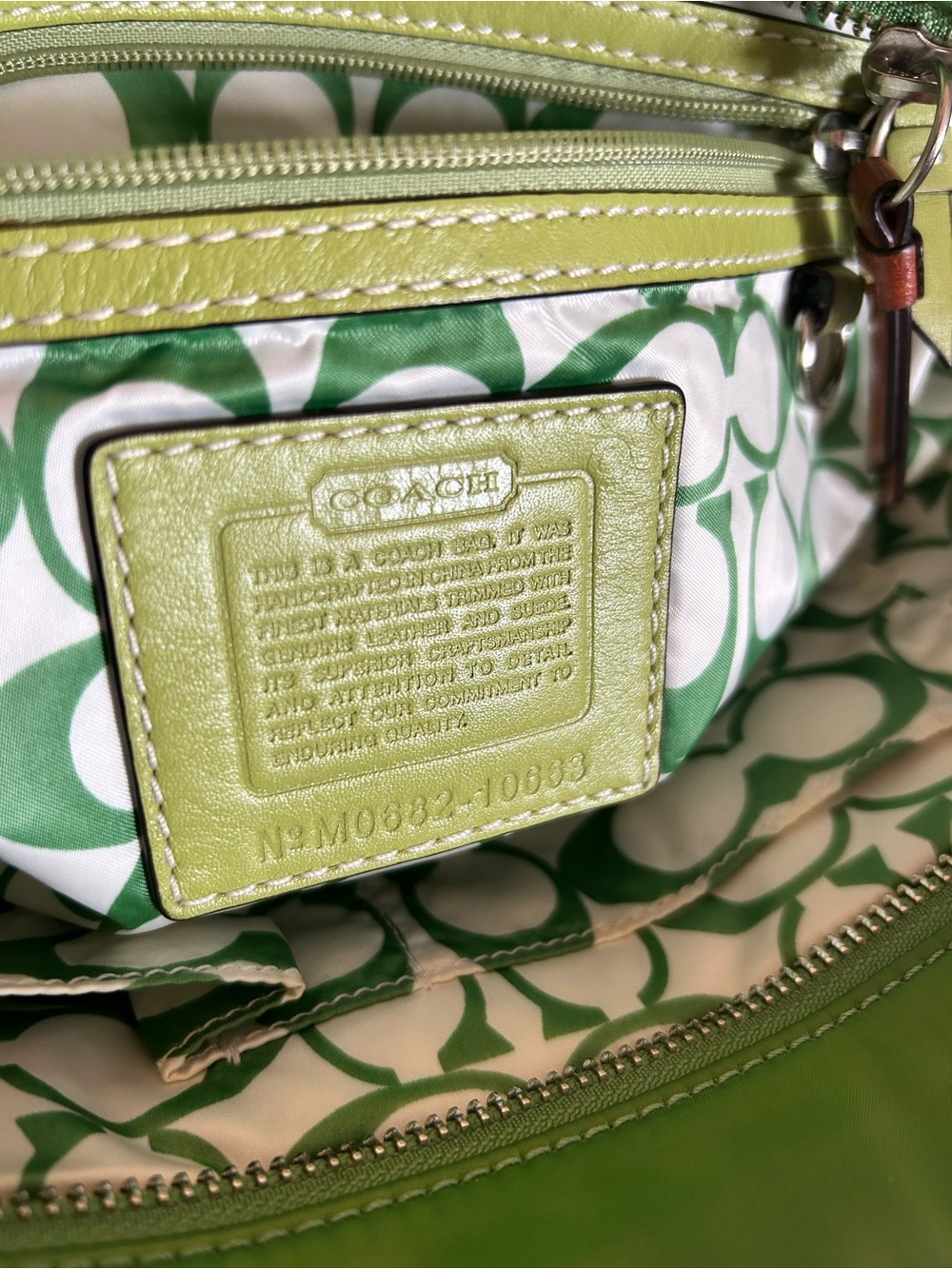 Coach Green Nylon Tote *project* - Picture 7 of 16